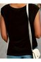 Women's V-Neck Sleeveless Oversize Salas Boyfriend T-Shirt - 3