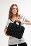 Black Quilted Strap 13 & 14 Inch Briefcase and Laptop Bag