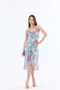 Double Breasted Cut Patterned Chiffon Dress - 3
