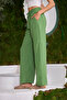 Linen Blend - Elastic Waist Loose Paca Pants - 3