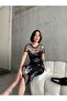 Black Crew Neck Half Sleeve Dress  puqqa02 - 3