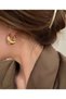 Imported Steel cambered hoop earrings gold color hoop earrings - 3