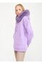 Lila Kapüşonlu Sweatshirt - 2