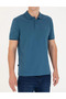 Indigo Slim Fit Polo Collar Basic T-Shirt - 6