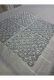 4 قطع غطاء طاولة زيجون/33×33 سم/جلد لامع، فضي - 2