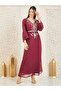 Sequined and Beaded Embroidery Detail Kaftan