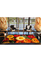 Floral Blooming Floral Patterned Decorative and Woven Base Washable Carpet Miravip8853 - 3