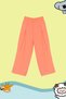 Orange Girls Wide Leg Woven Pants Tkdss24Pl00008 - 3