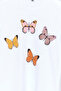White Girl Butterfly Patterned Cotton Knitted T-Shirt Tkdss24Ts00041 - 5