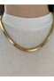 Sequential Half Ring Steel Non-Tarnishing Women's Gold Necklace - 4