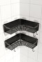 Banyor Adhesive Bathroom Corner Shelf, 2-Piece Bathroom Organizer, Wall Shower Shelf Bathroom Corner Shampoo Holder - 3