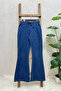 Spanish Style Flared Leg Jeans - Dark Blue