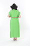 Women's Plus Size Green Dress with Belt as a Gift - 3