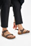 Women's Brown Orthopedic Sole Flip Flops Summer Slippers Sandals - 2