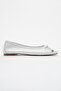 Genuine Leather White Color Bowknot Women's Flats - 7