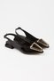 Sofia Seri Buckled Pointed Toe Women's Heeled Shoes - 5