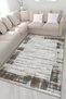 Beige Brown Themed Striped Abstract Patterned Modern Decorative Carpet 4880 - 3
