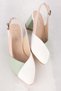 Genuine Leather Colorful Stylish Heeled Shoes şhn.815 - 2