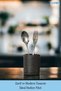 Countertop Cutlery Decorative Upright Cutlery Holder Cylinder Cutlery Black Color Model 4 - 4