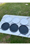 6-Piece Metal Single Serving Tea, Coffee, Pastry Serving Presentation Tray