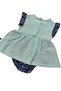 Baby Girl Ruffled Muslin Dress / Muslin Baby Dress with Bibs / Muslin Dress - 4
