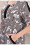 Floral Patterned Stone Embroidered Zippered 100% Viscose Women's Dress - 2
