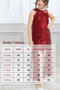 Children's Cape Sequined Burgundy Evening Dress Graduation Outfit - 3