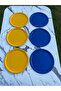 Special 6-Piece Metal Single Serving Tea, Coffee, and Pastry Presentation Tray - 2