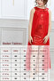 Children's Sequined Red Evening Gown with Cape Graduation Outfit - 3