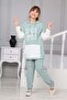 Young Girl's Hooded Kangaroo Pocket 2-Piece Tunic Set - 7