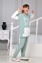 Young Girl's Hooded Kangaroo Pocket 2-Piece Tunic Set - 6