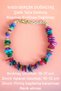 Colorful Mother-of-Pearl Crushed Stone Bracelet, Genuine Natural Stone, Brass Plated, with Extension Chain, Certified Bracelet