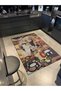 Ethnic Humanist Patterned Decorative Washable Carpet Miravip8484 - 2