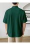 Men's Oversize Polo Neck Waffle T-Shirt POLOYAKA-ZIPPERED - 3