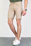 Beige Denim Jeans Jean Shorts - Relaxed Fit, Stretchy Lycra Hlthe 001944 Beige - 5