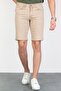 Beige Denim Jeans Jean Shorts - Relaxed Fit, Stretchy Lycra Hlthe 001944 Beige - 2