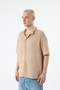 OVERSIZE KNIT SHIRT-BEIGE