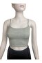 Ribbed Cotton Knitted Short Crop Singlet with Rope Strap 40 cm - 2