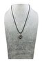 Heart Shaped Gray Crystal Quartz Natural Stone Necklace