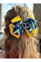 Custom design luxury ply zigzag patterned stone automatic collet women's children's buckle yellow dark blue - 2