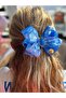 Custom design luxury plied tulle star patterned with stones automatic collet women's children's buckle bebe blue - 2