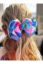 Custom design luxury plied zigzag patterned stoned automatic collet women's children's buckle blue pink pastel - 2
