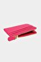 3603 Genuine Leather Coin Compartment Zippered Women's Men's Wallet Card Holder Pink - 4