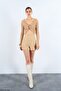 Women's Knitwear Sweatshirt Cross-Knot Front V-Neck Standard Size - 2