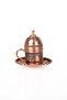 Gaziantep Copper Ottoman Turkish Coffee Cup Single Person Heavy Embroidered Cup with Grape Embroidery - 2