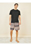 Solid Crew Neck T-shirt and Boho Print Shorts Set