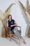 Navy Blue Women's Pajama Set - Short Sleeve C6T3N8O51 - 4