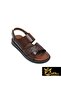 Men's Tan Genuine Leather Sandals 343501152-1 - 3