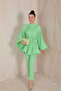 Light Green Pleated Set - 49-9308 - 2