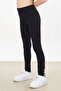 Girl's Leg Button Detailed 2-Piece Flat Leggings Black-Lilac 18203 - 6